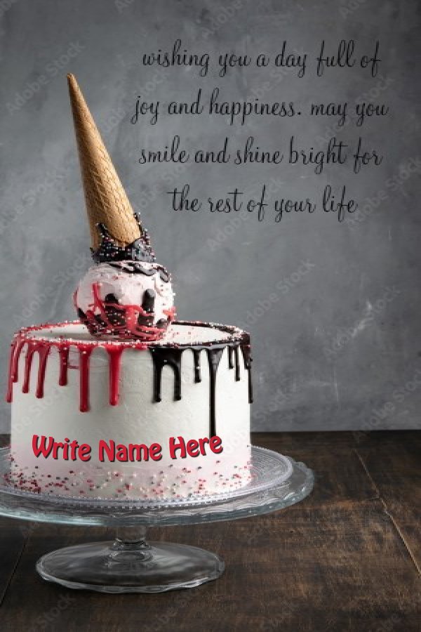 Create Personalized Fancy Birthday Cake With Name with Name & Photo | Free Online Birthday Birthday Cake With Name Maker | mynamepix